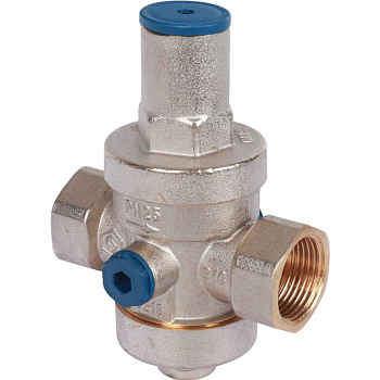 Редуктор давления ВВ 3/4" под манометр 1/4" давление на выходе 0,5...6 бар STOUT